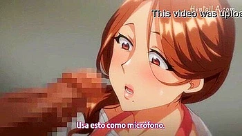 She takes out her tits and sucks it deep into her throat and cums inside her at the end.