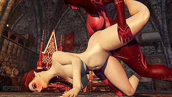 With Huge Horse Cock Stretches Dark Elfs Tight Hole 2