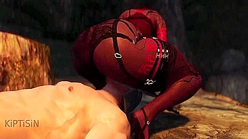 Curvy Zombie Elf Dominates A Muscular Nord 1