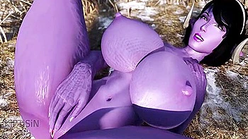 Curvy Dragon Masturbates Alone In The Forest