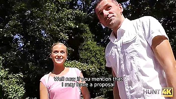 Hunter Meets Couple In The Park And Buys Girls Hot Body