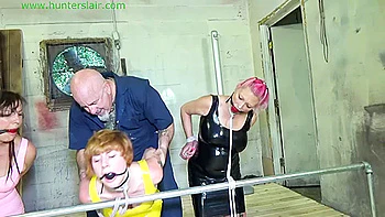 Three Germans Slaves in Shiny Dresses