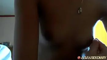 Horny white dude spends afternoon fondling his new tiny tits Asian GF