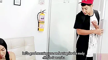 My Stepsister Rides My Cock While My Stepdads Come Home - Porn In Spanish