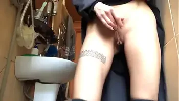 My school teacher made me squirt in a school toilet - real foamy orgasm