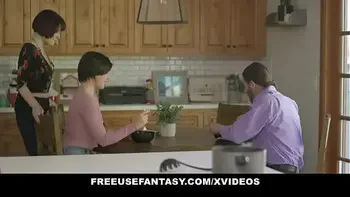 Horny Husband Fucks Both Wife And Stepdaughter After Work