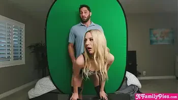 Stepuncle could not resist petite teen Lily Larimar doing a half time show