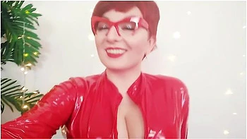 Arya Grander - Red Pvc Catsuit Vinyl Fetish, Femdom Pov Dirty Talk Humiliation