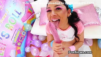 Busty Tits Hispanic Shows Titties And Blows