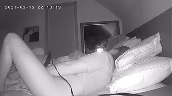 MILF Jackhammers Clit Before Bed Spy Cam