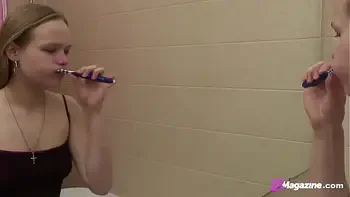 Long Hair Amateur Girl Bianca 19 Has A Private Moment In The Bathroom!