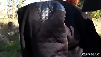 Anal Loving Redhead Slut Taking On Big Black Cock Outdoors