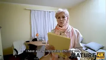 MATURE4K. Mature flapper greedily sucks and makes it vaginally with guy