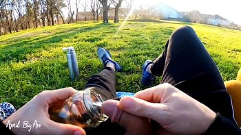 April BigAss Drinks Piss on Street in Real Outdoor Risk