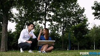 Natali Ruby Treated to Nude Model's Dick GP1691