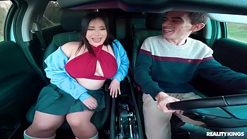 Asian Sucks Jordis Big Cock As A Thank You For The Ride - Mion Hazuki, Hazuki Mion And Jordi Polla