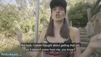 Public Agent Spanish Babe Caomei Removes her Mask for Cock