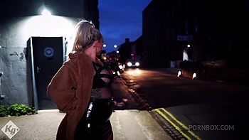 Busty Blonde Street Slut Meets a Handsome Client