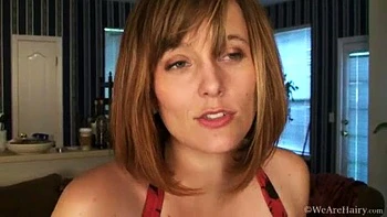 Sasha examines her hairy pussy - WeAreHairy