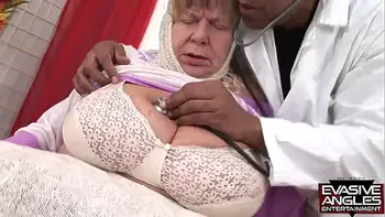 EVASIVE ANGLES This black doctor who still does house calls, is going to have the most memorable time of his life now that he agreed to have interracial hardcore sex with this old chunky grannie