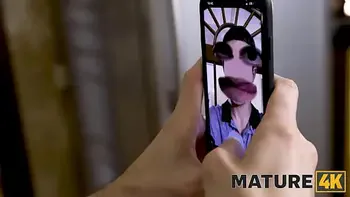 MATURE4K. Mature in red bra takes stepsons pistol deep into hairy pussy