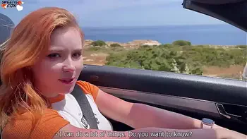 Girl Sucking Dick Stranger in Car and Doggy Fuck on a Rest