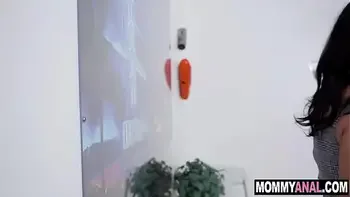 Milf let's young guy fuck her ass to pay boyfriend's debts