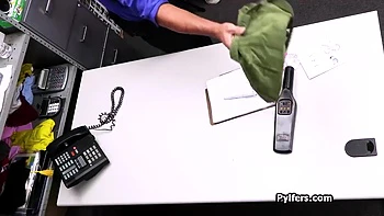 Shagging Asian Thief On The Squeaky Office Desk