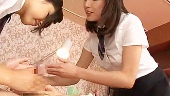 Amazing Japanese whore Meguru Kosaka, Kaho Kasumi, Sasa Handa in Incredible Handjob, Fetish JAV video