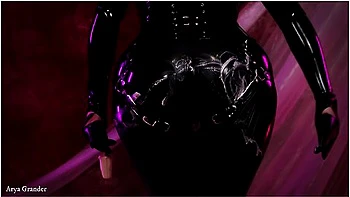 Compilation Of Latex Rubber Catsuit Videos By Arya Grander. Tight Shiny Fetish Clothes On Curvy Body