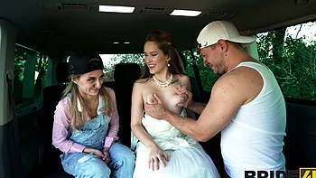 Hot Una Fairy, a naughty bride, got fucked in the car.