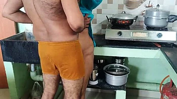 Indian House Maid Fucking in Kitchen Slap Role Play with Amateur MILF Wonder