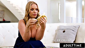 ADULT TIME - Busty Lesbian MILF Rachael Cavalli Craves Dicks After Seeing Stepson Naked