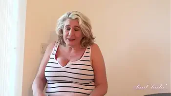 AuntJudys - Busty 46yo BBW Camilla gets off after a long hike