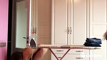 Evelina Darling  Does her chores totally naked: Amateur, Bongacams  Milf Porn
