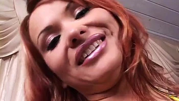 Redhead teen drilled hard in her ass