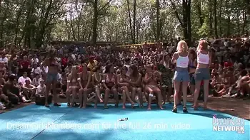 Exhibitionist Milf Wet T-shirt Contest At A Nudist Resort