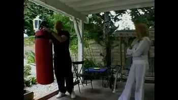 Horny blonde sucks a stiff big cock then gets him in her sexy moist ass