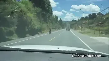 Cock too big for amateur Latina on her first porn casting