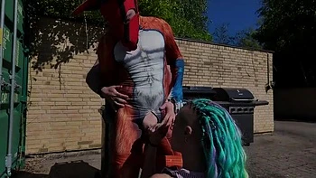 Sneaky Fox Gets Rough Handjob From Big Tits Lesbian Couple - Amateur Tattoo Girls