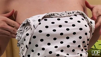 Fresh babe fingering her pink pussy