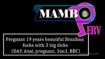 Pregnant 19 Years Beautiful Brazilian Fucks With 3 Big Dicks