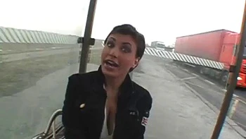 Euro skank at bus stop: Blowjob, Doggy  Big Tits Porn