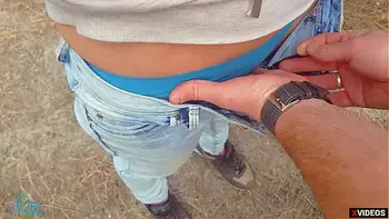 Unfamiliar lumberjack cums in my panties Risky public cum panties