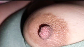 Sleepy Step Sister Under Blanket - Big Tits & Pink Nipples Close Up Voyeur