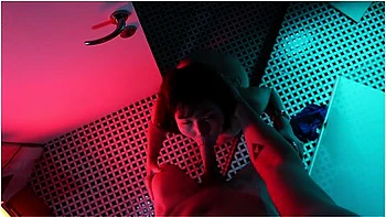 Horny Japanese Girl Gives You Blowjob And Swallows His Cum In The Bathroom Of