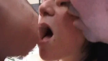 Italian Brunette Amateur Anal and Blowjob - Cum in Mouth Threesome