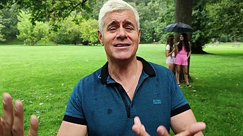 Two girls, including stunning Mary Popiense, share a hot cock in an intense scene.