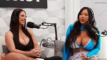 Brazzers Podcast Episode 1: Angela White & Connie Perignon Threesome Blowjob & Cumshot