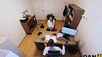 Arina Shy from kyiv tries to be a secretary in lingerie